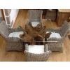 1.2m Reclaimed Teak Root Square Dining Table with 4 Donna Armchairs - 0